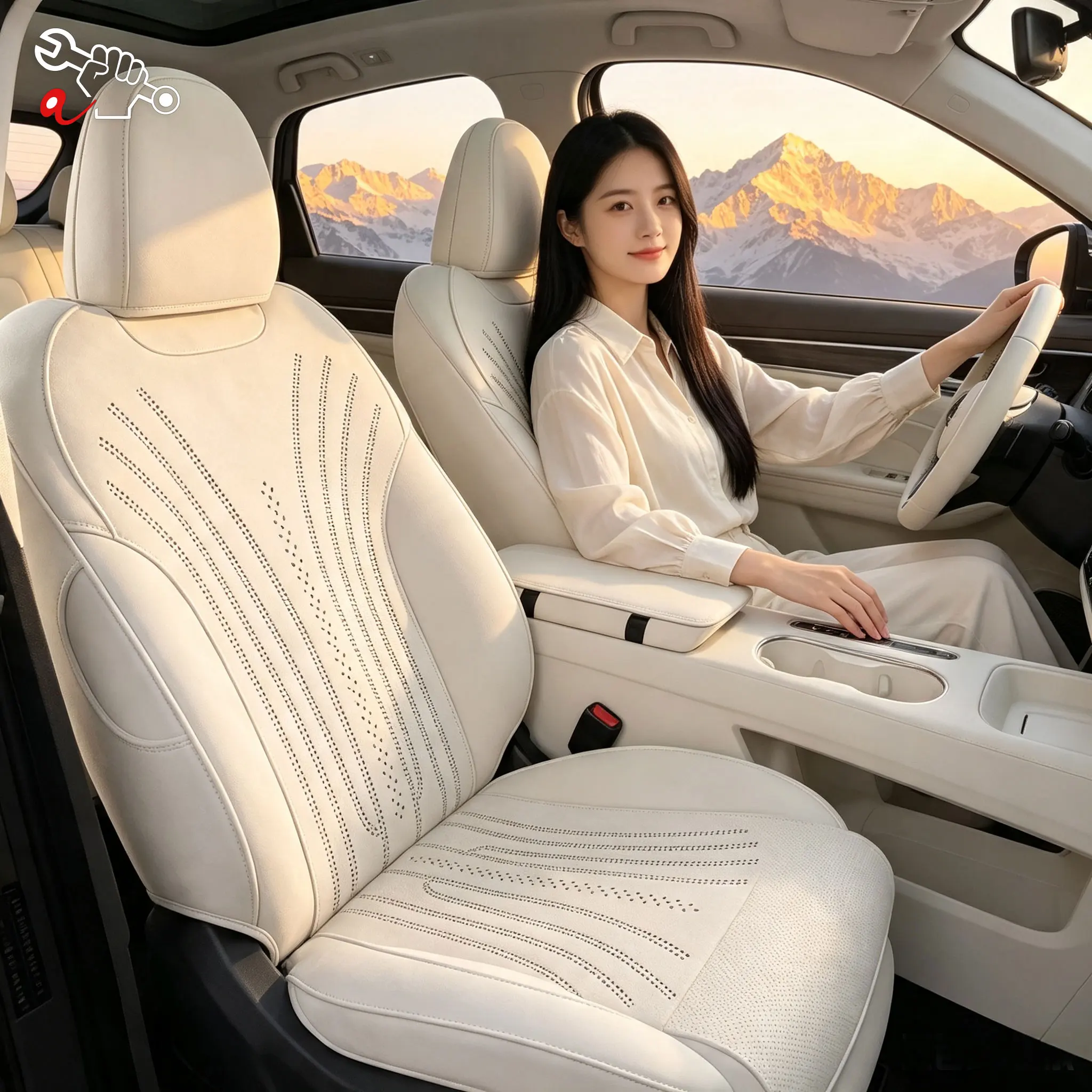 Left-Drive Car Seat Cover For GWM ORA 5 2026 Custom Fit Seat Cover Full Surrounded Seat Protection Cushion Auto Interior