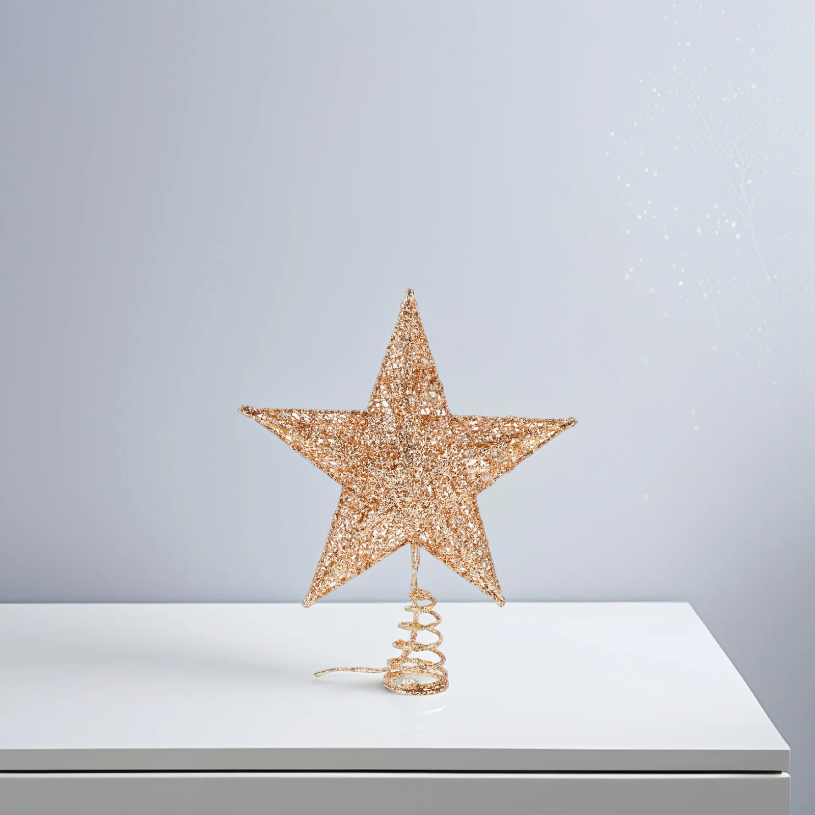 

1pc Five-pointed Topper Gold Tree Topper Xmas Xmas Decor Party Supply Lights Five-Pointed Star Light Party Supply