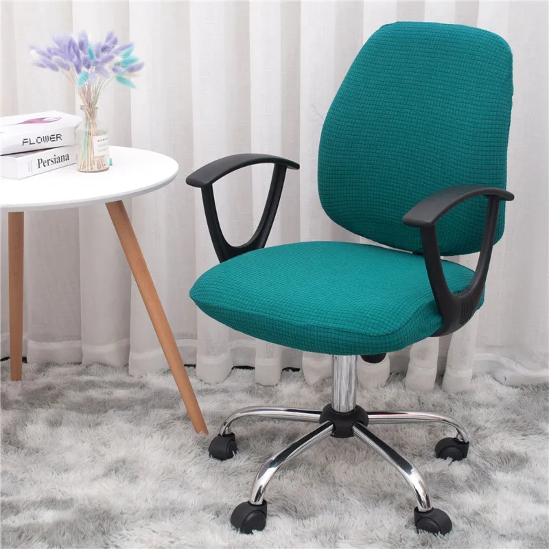 

Office Waterproof Chair Cover Elastic Spandex Fabric Split Back +Seat Cover Anti-dirty Rotating Lift Computer Armchair Dust-case