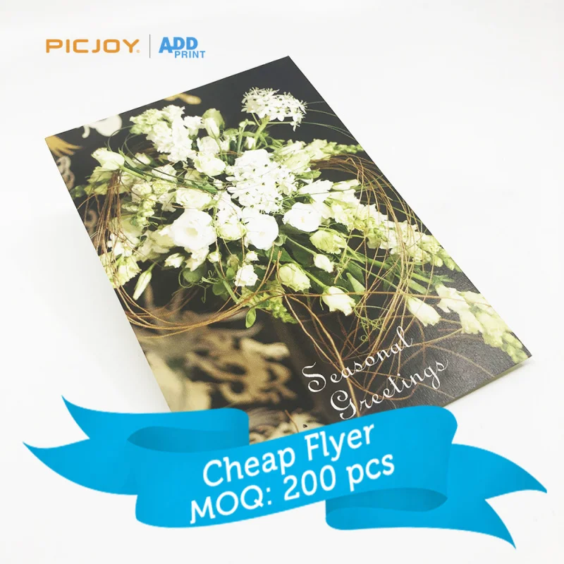 

custom 1000pcs a lot A4 flyer printing High quality Seasonal Greetings card postcard leaflet online printing in shanghai