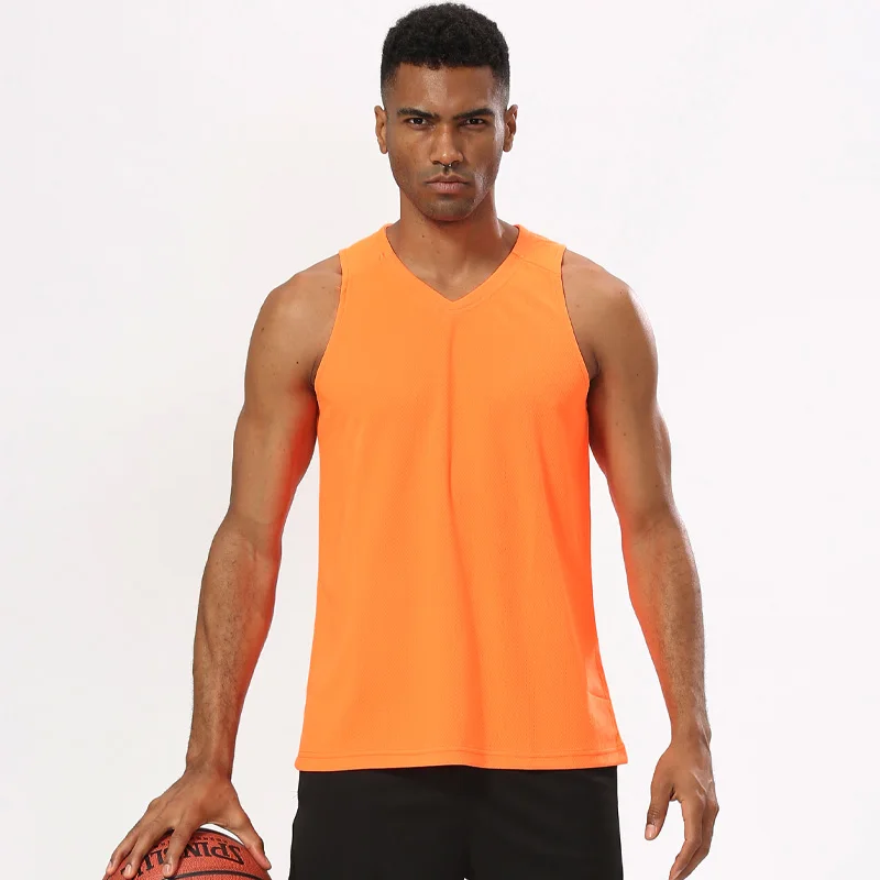 Gym Male Vest Summer Workout Sports Tank Mesh V Neck Training Running Sleeveless Shirts Breathable Cycling Undershirt