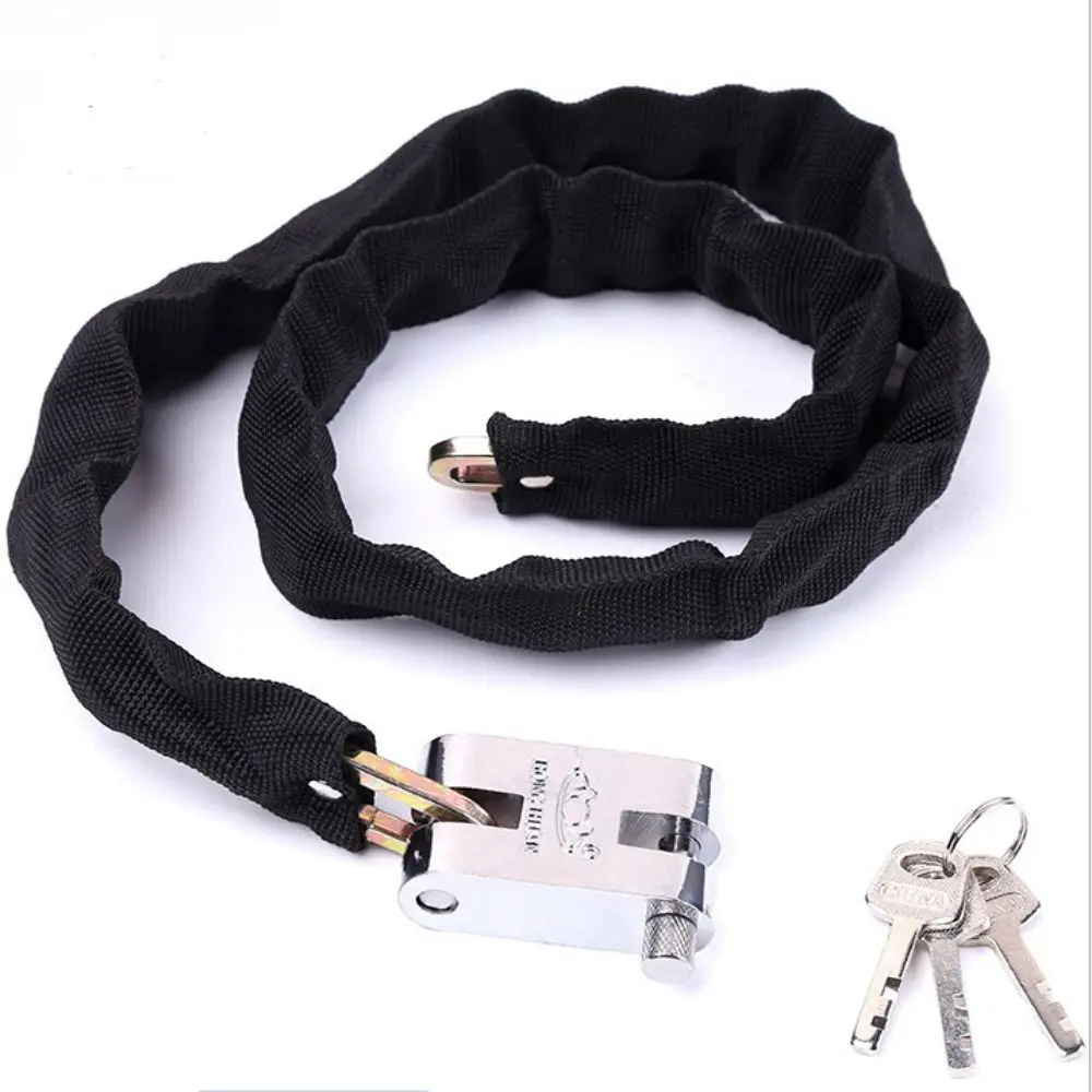 90cm Portable Security Reinforce With Key Bicycle Lock Bike Chain Lock Safe Metal Anti-Theft