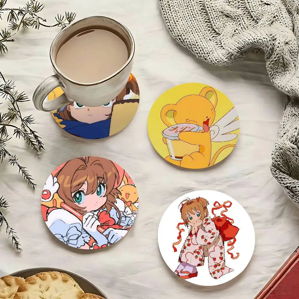 Anime-Sakura CardcaptorS Wooden Coasters,cartoon Coasters He