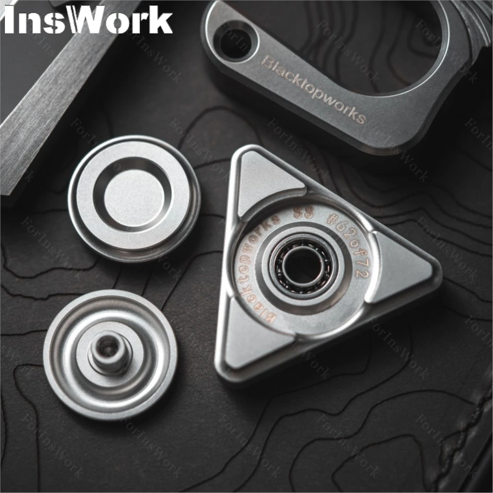 Blacktopworks EDC Trilobal żyroskop na czubku palca metalowe zabawki dekompresyjne ręczny Spinner metalowy Fidget Spinner