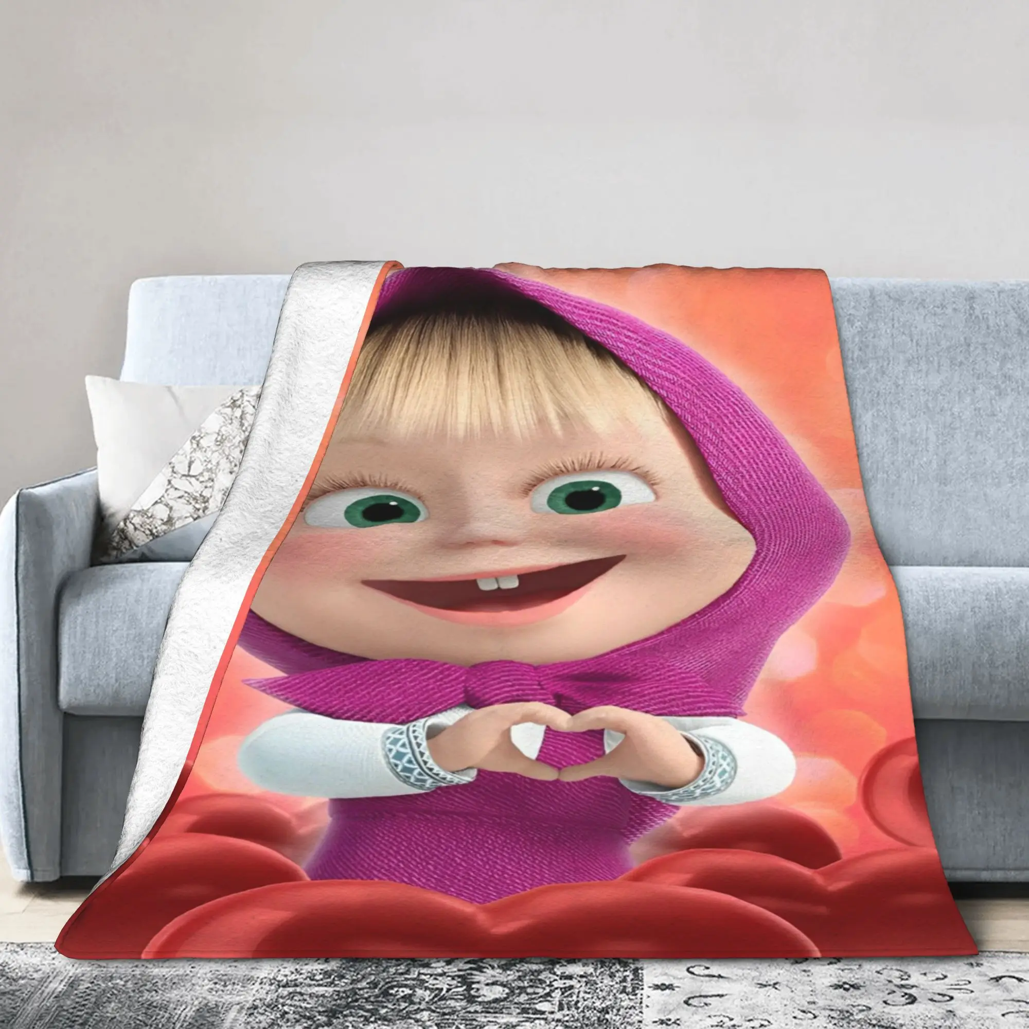 بطانيات ماشايس من الفلانيل مريحة وخفيفة الوزن ورفيعة لمفارش الفراش