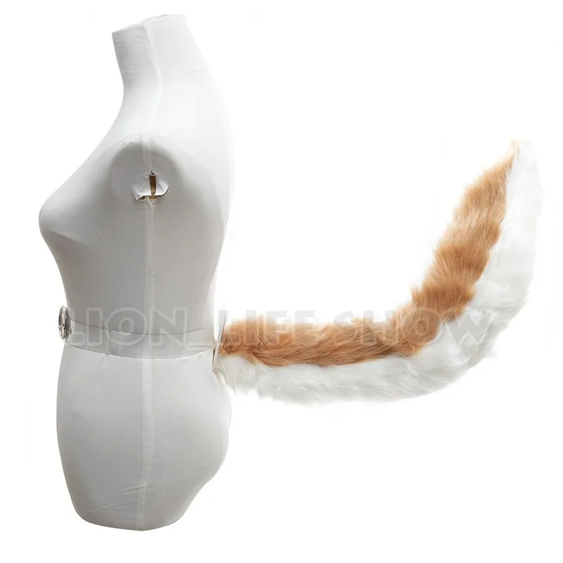 Gorou Render Cosplay Wigs Headwear Plush Ear Tail Set Genshin Impact Fox Ears Tail Fox Boy Cosplay Costume Accessories Prop