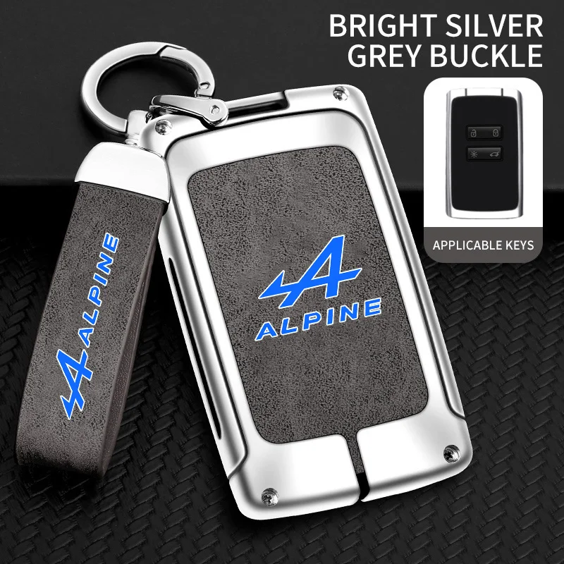 

Zinc Alloy Leather Car Key Case Cover Shell Fob For Alpine A290 GTS A110 Espace Austral Duster Lodgy Spring Koleos Captur Kadjar