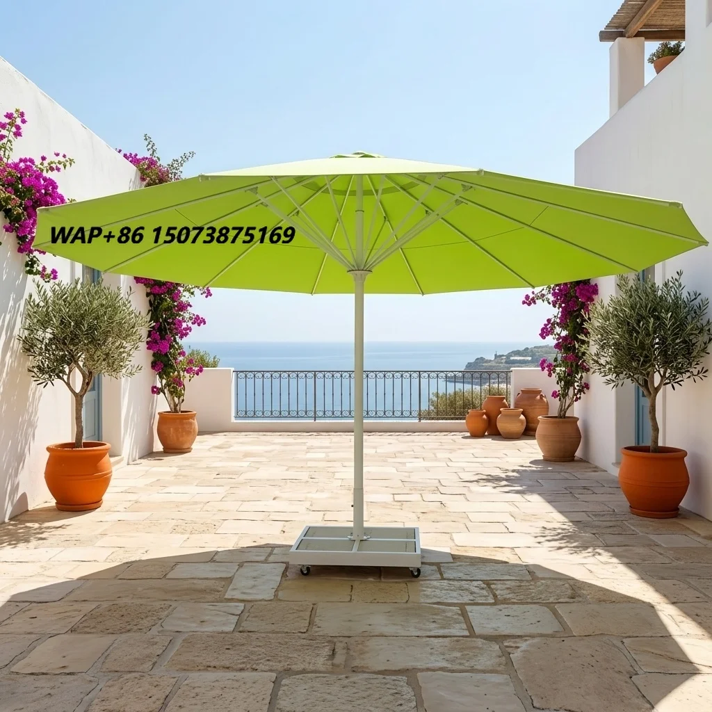 European Sonnenschirm Paraguas Parasol Sombrilla De Playa UPF50+ Fabric for Spanish Italian Courtyard Beach Shading