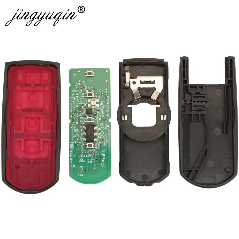 jingyuqin Smart Remote Car Key Fob 433MHz 49 Chip for Mazda (Mitsubishi System) 3 MX-5 CX-3 CX-5 CX-7 SKE13E-01 SkE13E02