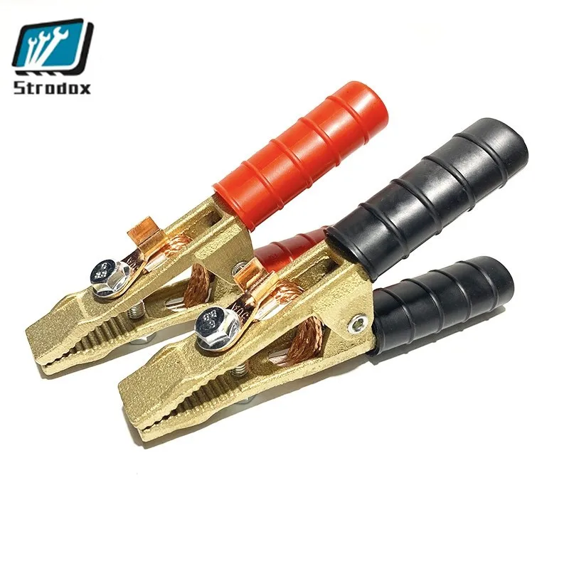 Brass Argon Arc Welding Ground Clip SY-260D With Copper Belt Household Iron Wire Clip Electric Pliers Black And Red Optional