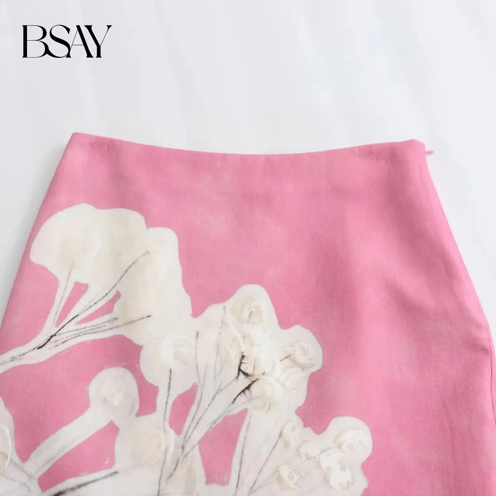 BSAY Damesmode Lente Zomer Nieuwe Split Vintage Chic Vrouwelijke Hoge Taille Elegante A-lijn Lange Rechte Rok Mujer