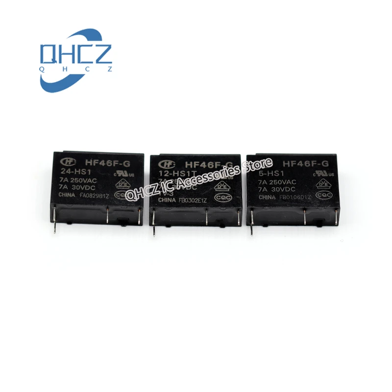 5pcs/lot Relay HF46F-G-005 012 024-HS1T HS1 4 feet group normally open 7A250VAC New and Original In Stock