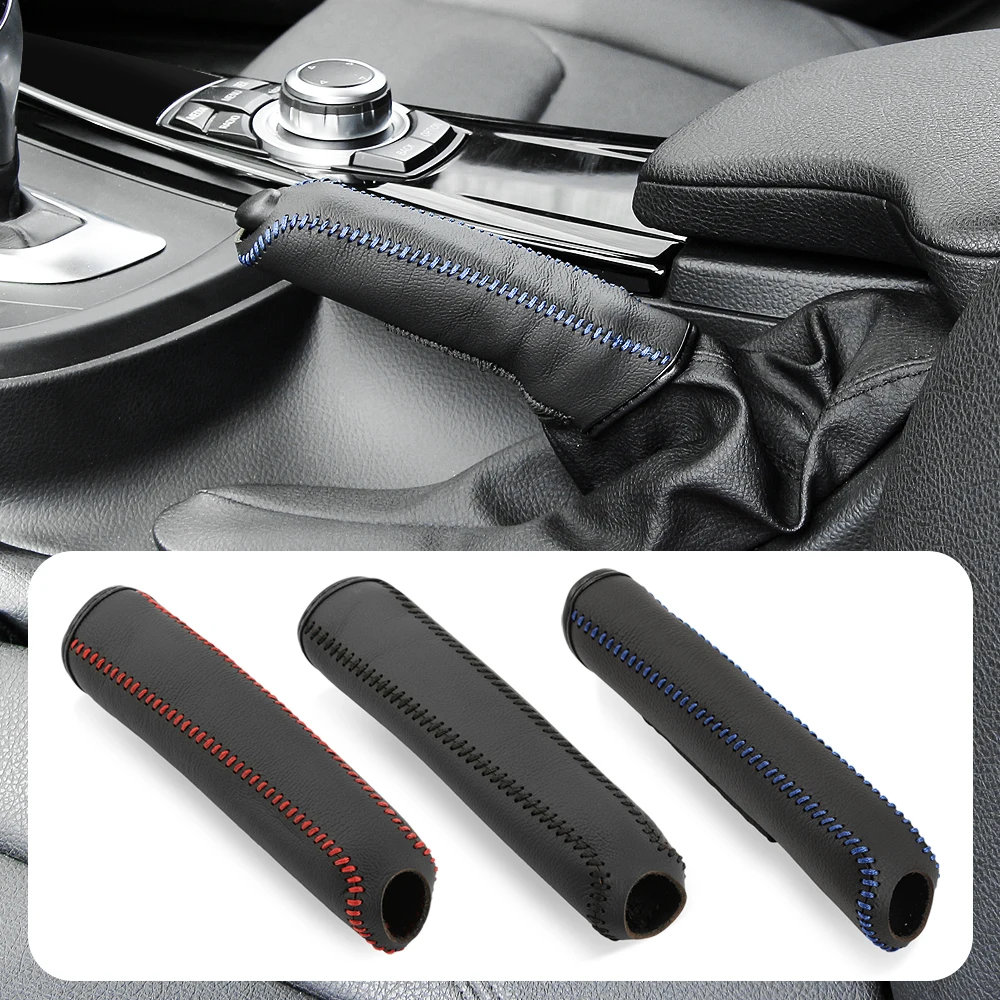 Leather Gears Handbrake Cover Auto Interior for Skoda Octavia A5 A7 RS Fabia Superb Rapid Yeti Accessories Car Styling