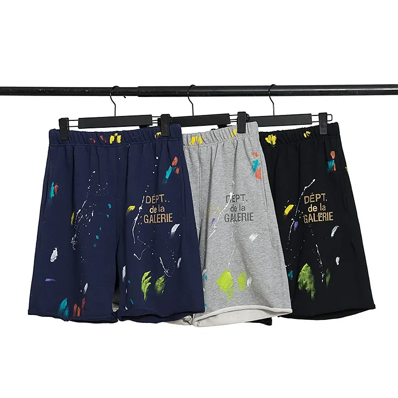 Gallery Dept Graffiti Shorts Street Loose Casual Sweatpants