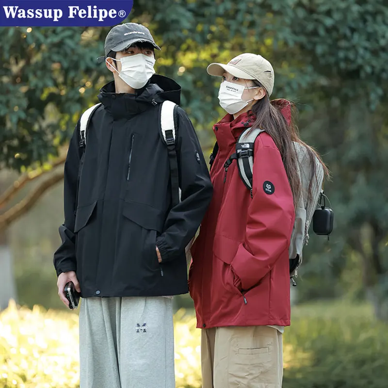 

Wassup Felipe Мужская повседневная ветрозащитная теплая удобная куртка с капюшоном Сводная универсальная верхняя одежда из полиэфирного волокна Длинная S...