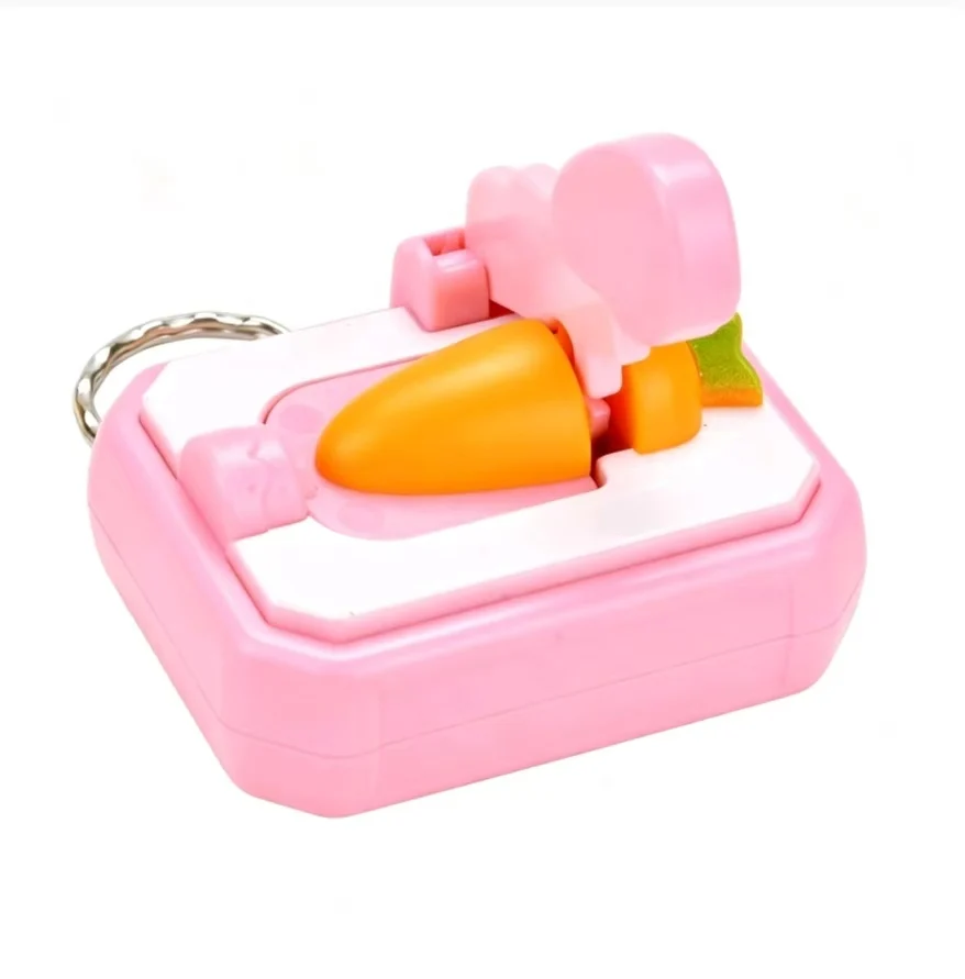 Mini Press Cut Carrot Stress Relief Keychain Charm Pocket Portable Creative Desktop Leisure  Fidget Gadget image 5