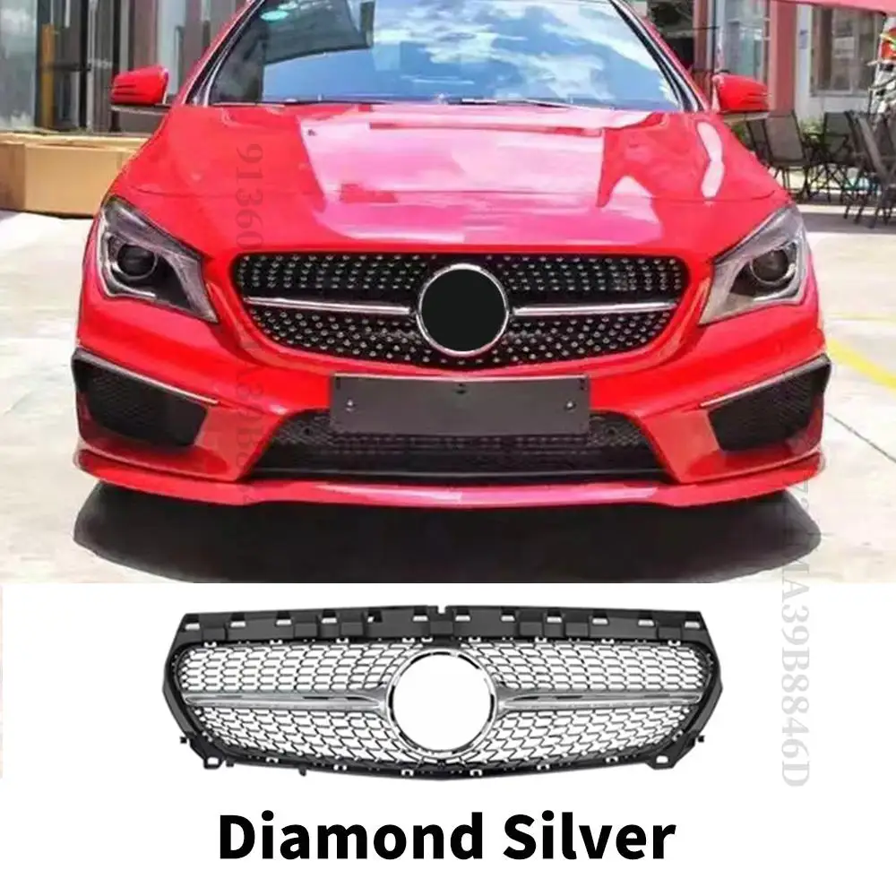 

GT Diamond Front Inlet Bumper Grille Racing Hood Grill Mesh For Mercedes C117 W117 Benz CLA 2013-2019 180 220 200 260 Tuning Kit