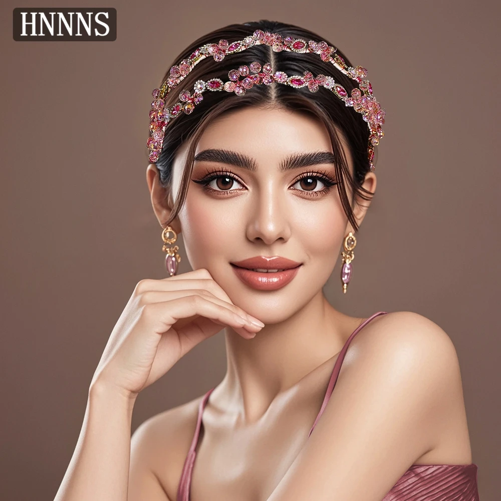 

TOPQUEEN Exquisite Bridal Wedding Headbands Hand Woven With Rhinestones Elegant Ladies' Banquet Party Hair Accessories YXA162