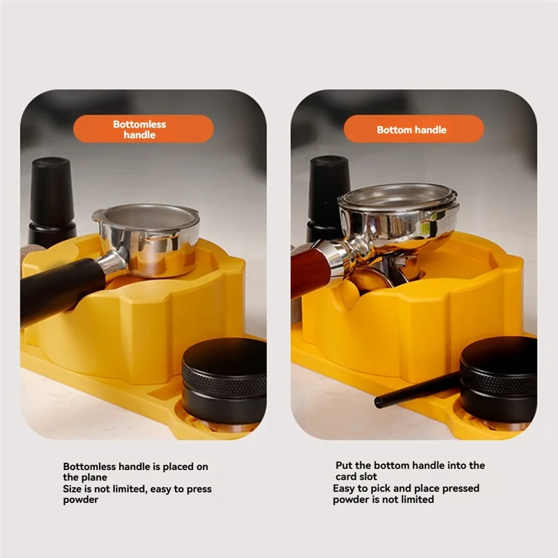 ABVI-Coffee Machine Handle Accessories 51/54/58Mm Universal Silicone Handle Powder Dispenser Powder Dispenser Needle Seat Suppor