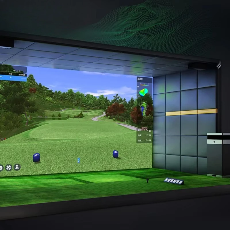 Q002-10 3D Driving Range Infrarot Induktion Golf Simulation Trainer Indoor Golf Simulator
