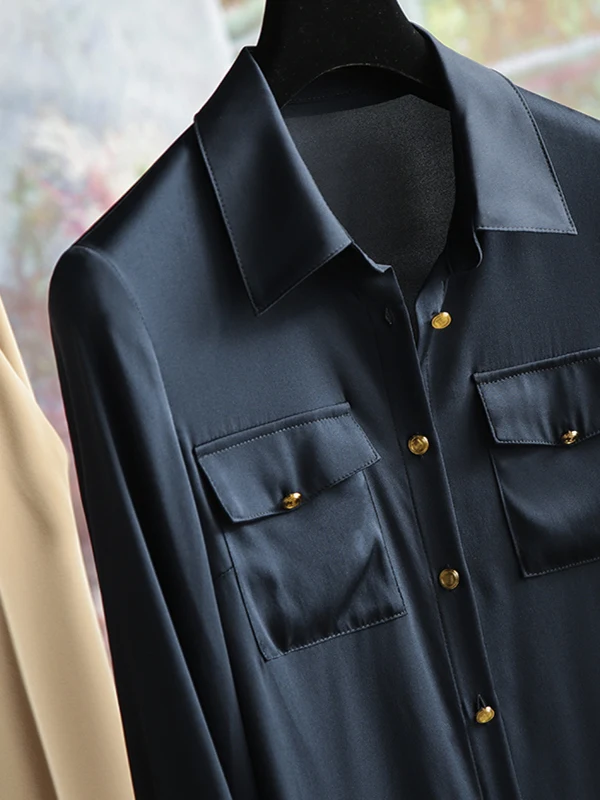 Prosta, modna damska spódnica z jedwabiu o prostym kroju, kolekcja wiosna 2025, designerska, do pracy, w stylu koreańskim, długa, z rękawami...