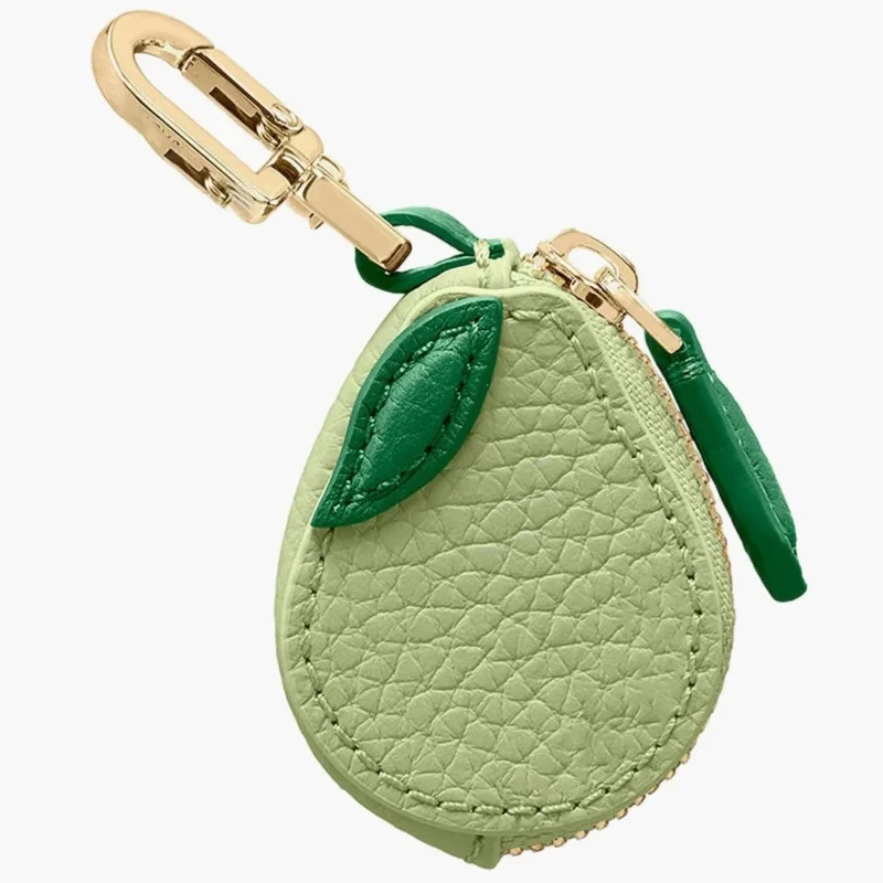 Cherry Blueberry Design Fruit Charm Coin Purse Microfiber Leather Cute Key Chain Mini Pouch Wallet Gift For Girl Women view 4