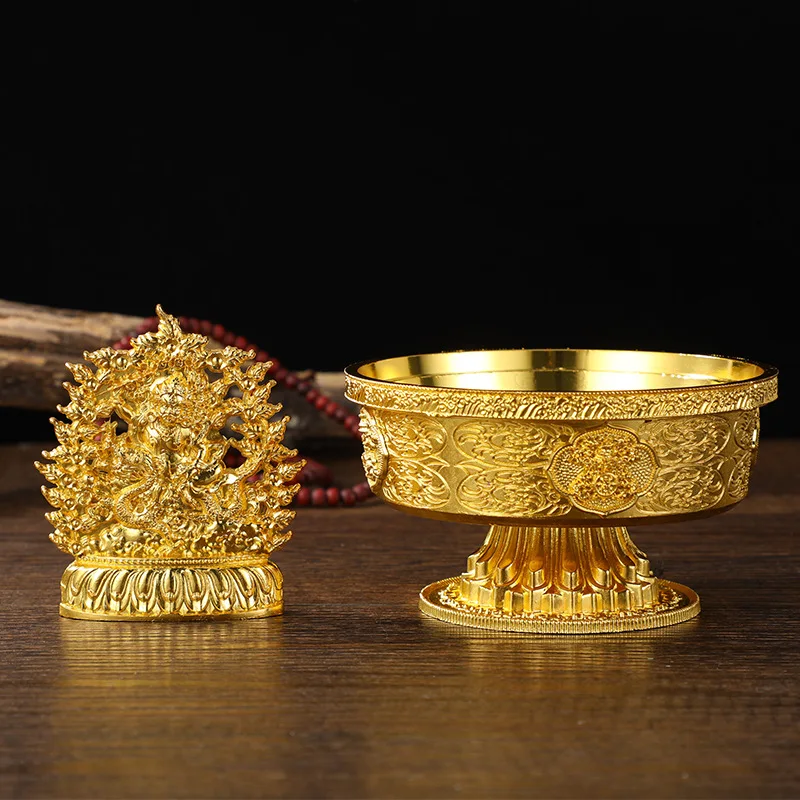 Tibetan Water Offering White Zambhala Wealth God Statue