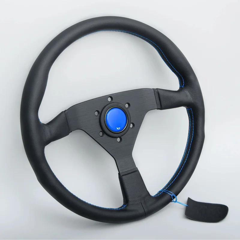 High Quality Universal 14inch JDM Leather Steering Wheel Modified Sport Car Accessories