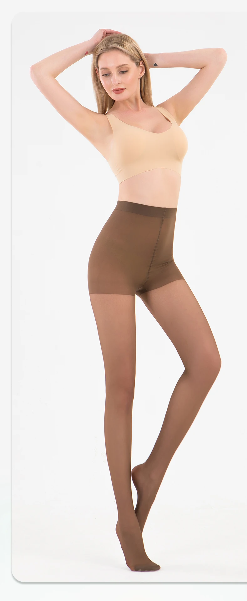 15D Ultradünne Transparente Damen-Strumpfhose in Übergröße Elastische Sexy Nylon-Strumpfhose für Frauen in Übergröße Superelastische Strümpfe – Detail 11