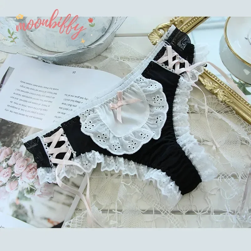 Japanese Girls Kawaii Lace Panties Modal Comfortable Cotton Shorts Women's Underwear Ladies Sexy Lingerie Lolita