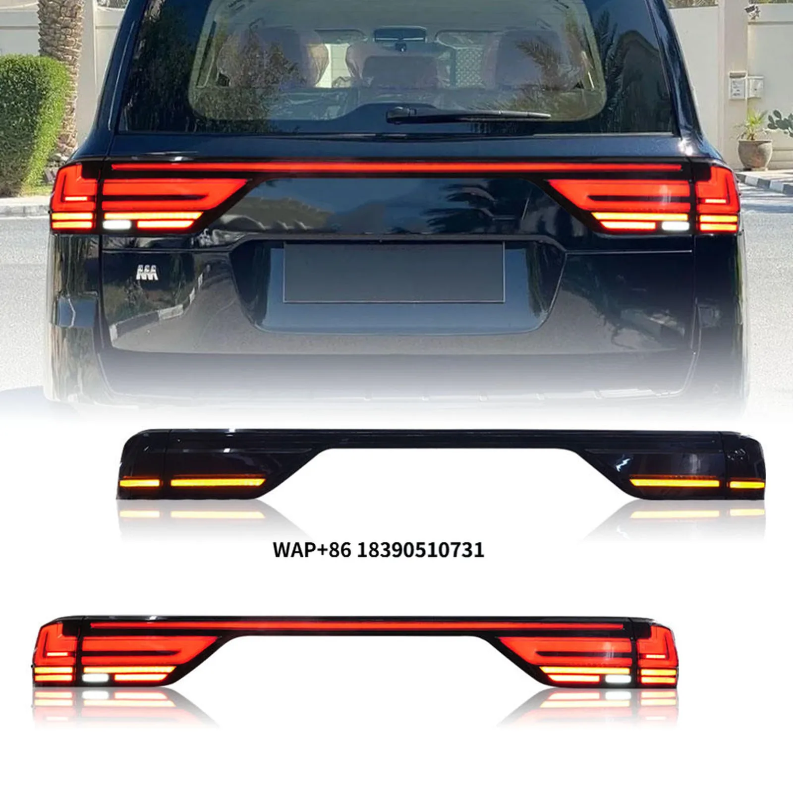 

Задний фонарь в сборе для LC300 Land Cruiser 2024: Светодиодный фонарь багажника с динамическим режимом запуска