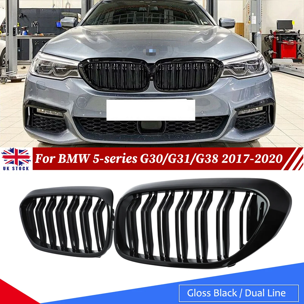 

SAIQINGSP CAR Accessories Front Grilles for BMW G30 G38 5 Series 2017-2020 520i, 523i, 528i, 530i, 535i, 550i, 520d, 530d etc