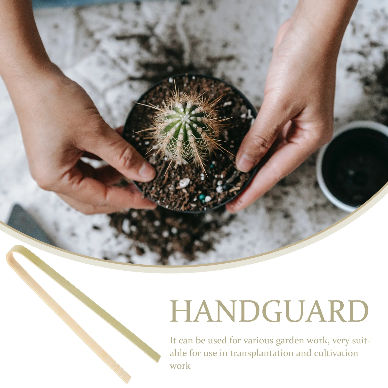 

10Pcs Garden Cactus Planting Pliers Bamboo Material Suitable for Transplanting Succulent Plants Accessories