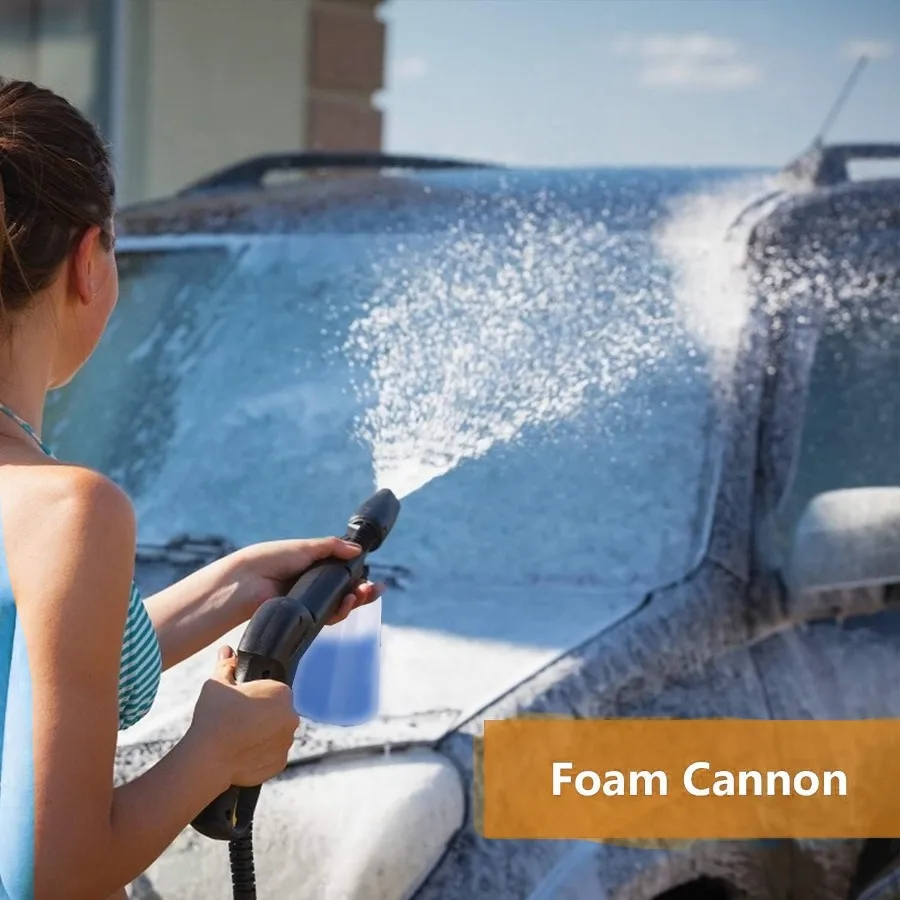 5000PSI غسالة الضغط الكهربائية 2025 مع 2.8GPM مخرج طاقة عالي 4 فوهات ضغط قابلة للتعديل زجاجة صابون متكاملة لـ Ef