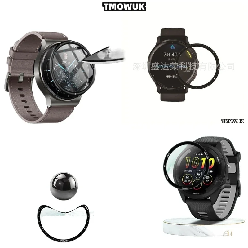 For Garmin Forerunner 57 945 955 965 970 42mm 47mm Reinforced Edges Film, Extra Protection At Corners