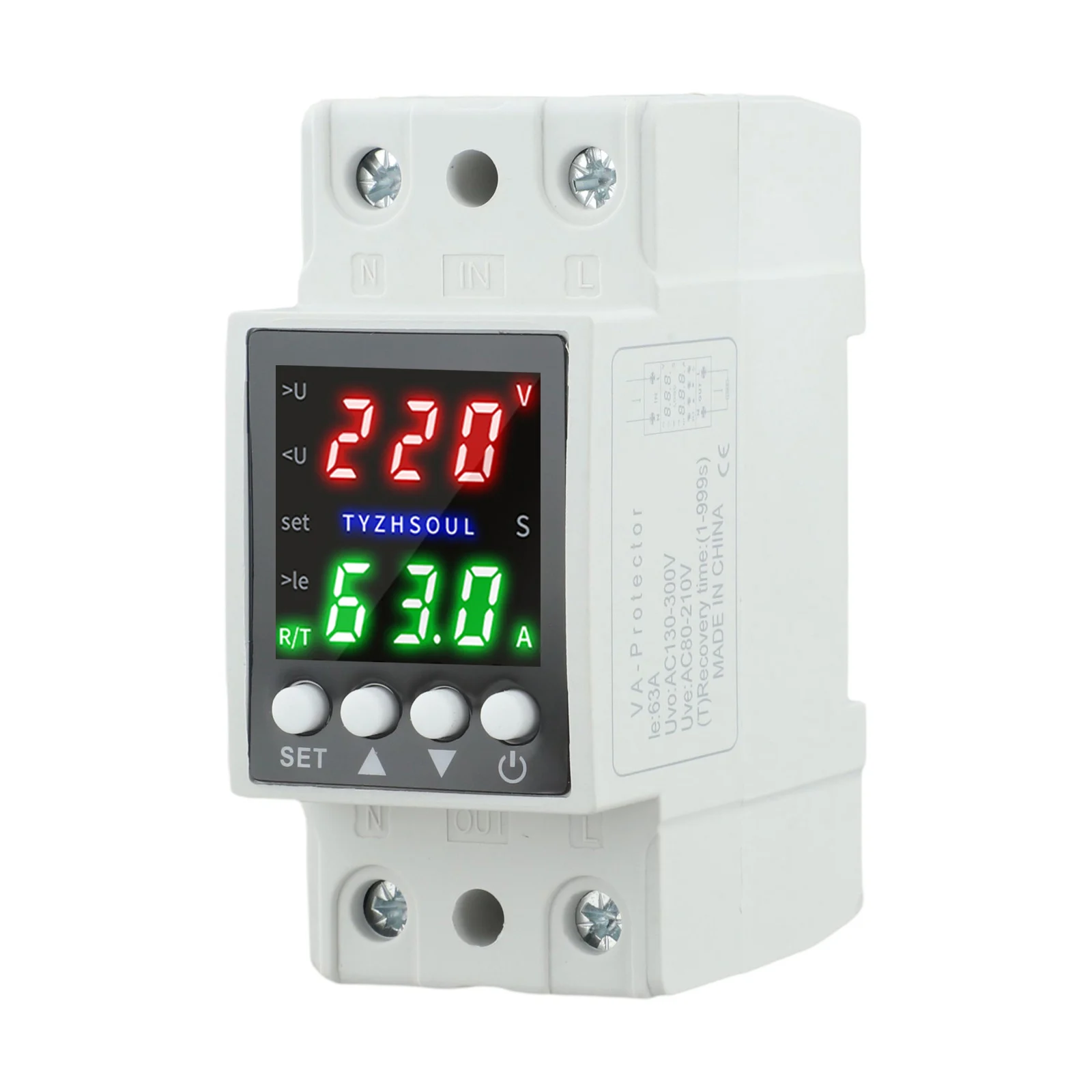 Automatic Overcurrent and Undervoltage Protection Relay with Dual LCD Display for Electrical Circuit Safety and Delay Control