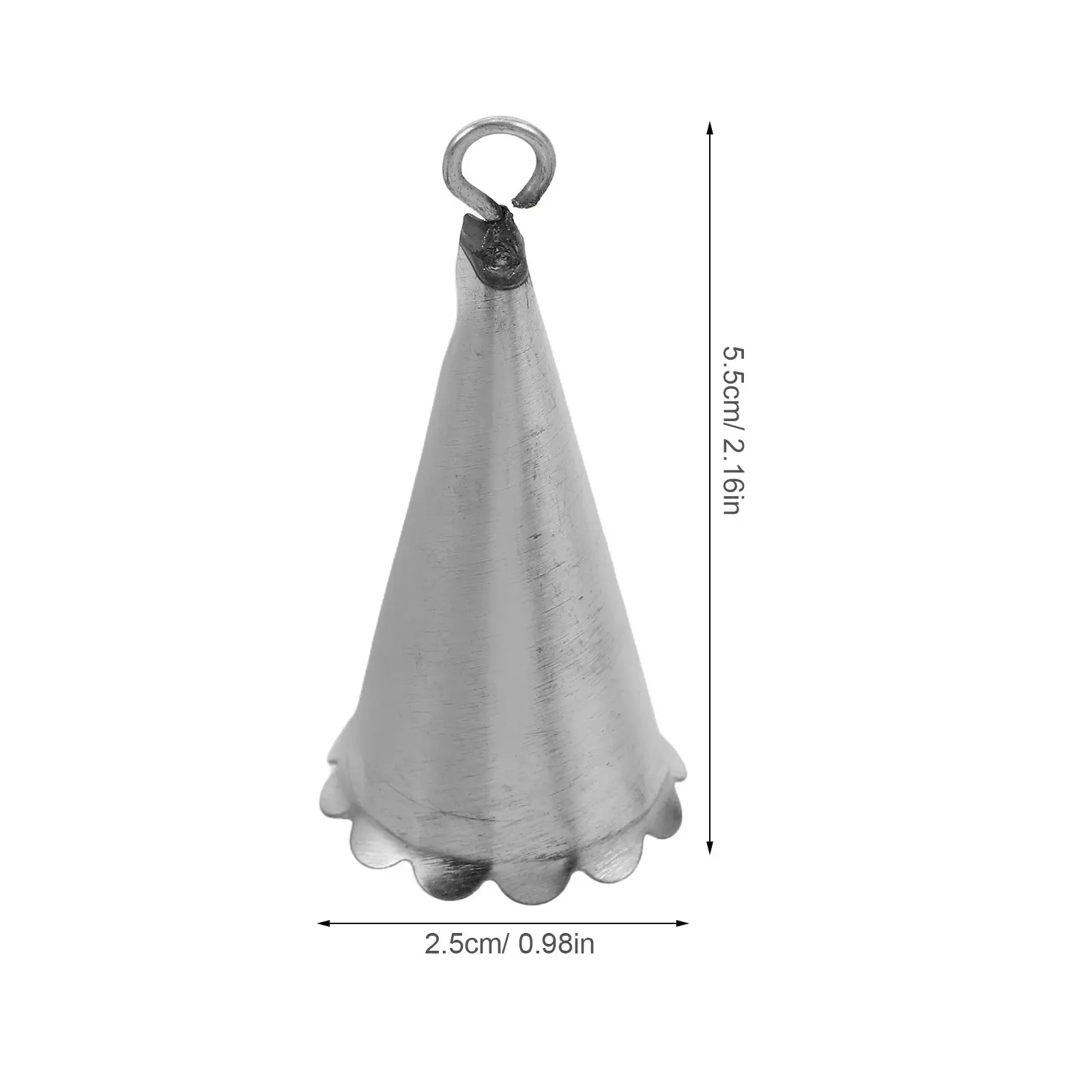 10Pcs Crisp-Sounding Iron Mini Jingle Bells Vintage Trumpet Design Scalloped Edge Decorative Bells for Crafting Ornaments