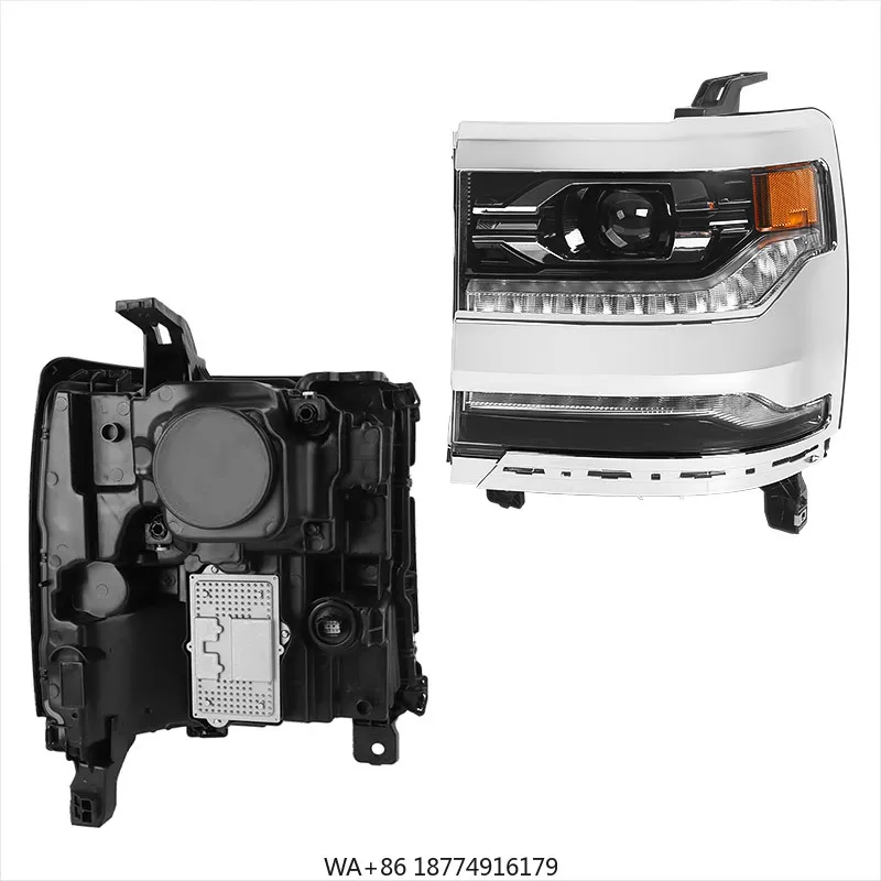 

Auto Parts Front Headlight Assembly High Configuration Bright Bezel LED Pair for 16SLD1500 OEM 84292720 L 84292721 R Replacement