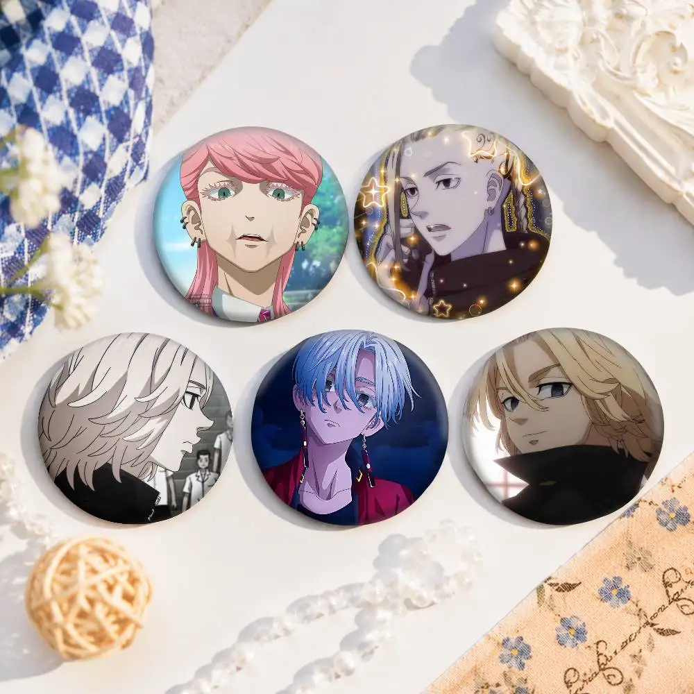 A-T-Tokyo-o A-Avenger Round Snap-in Brooches Rock Band Lapel Pins Badges Fan Collection Accessories Jewelry Handmade Gifts