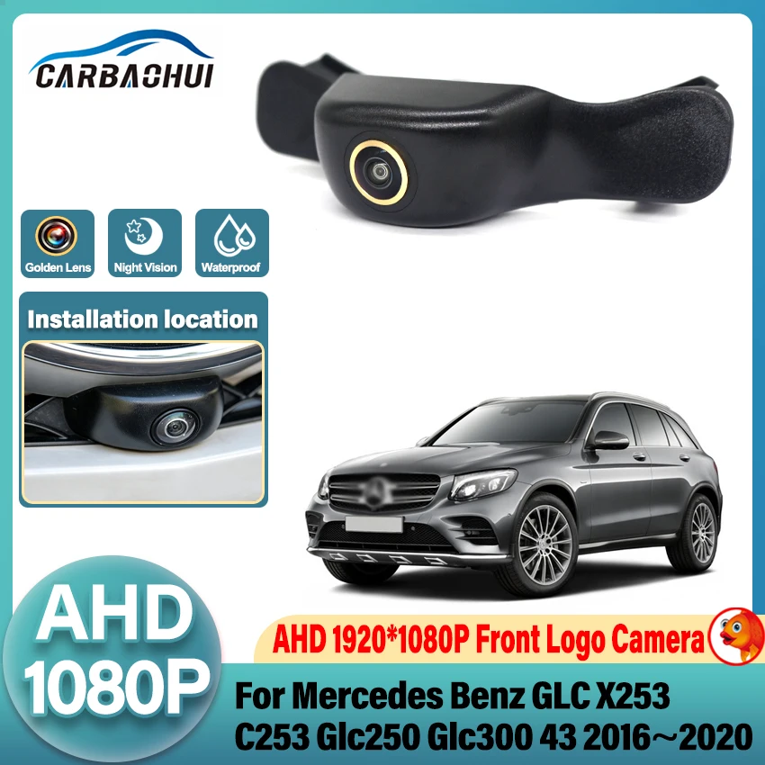 Car Front View Camera For Mercedes Benz GLC X253 C253 Glc250 Glc300 43 2016~2020 AHD Night Vision Waterproof Parking LOGO