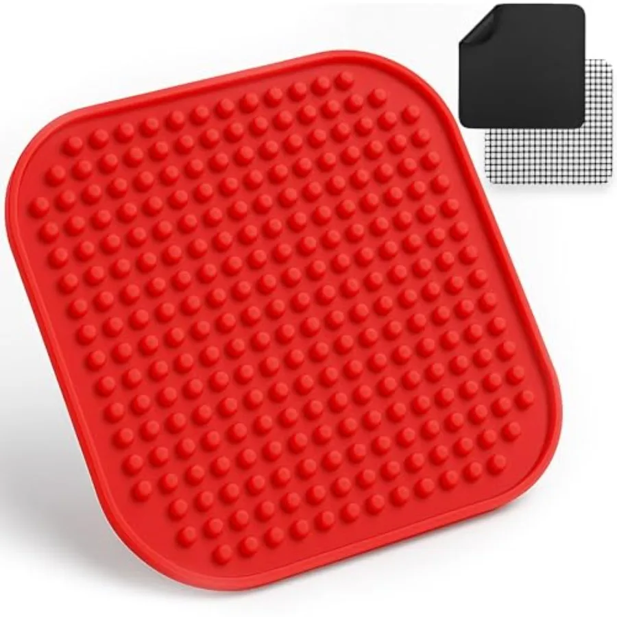 

Air Fryer Liners Set of 3 with Silicone Mat, Heat Resistant Mats for Air Fryer Compatible with Dreo, Dash, Philips, Emeril Laga