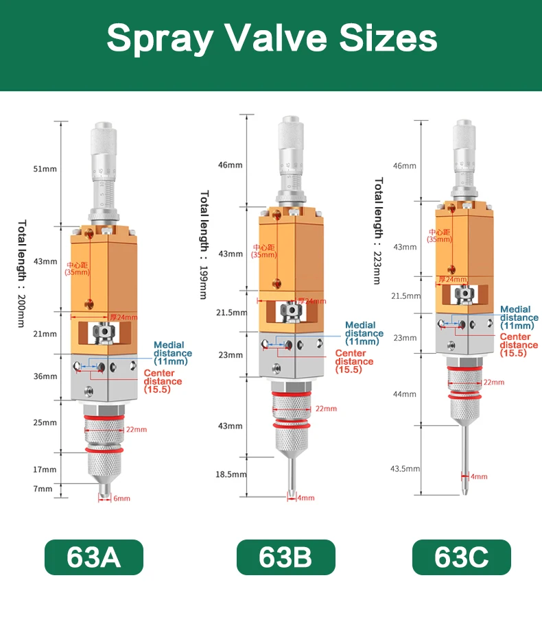 PCB Pneumatic Adhesive, Alcohol, Paint Spray Precision High-Frequency UV Glue Spray Valve Fan Atomization Conformal Coating for