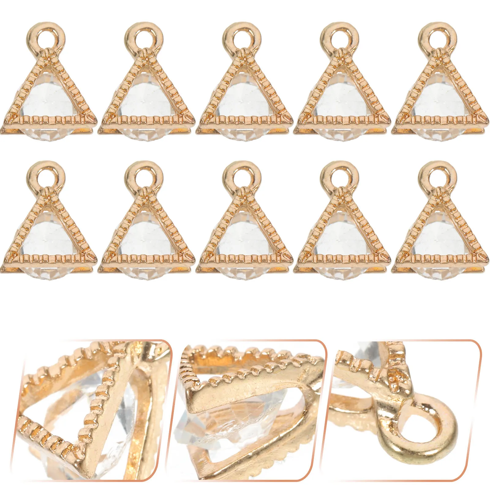

50Pcs Jewelry Making Charms Zirconia Alloy Pendants Metal Cubic Zirconia DIY Necklace Bracelet Earrings Jewelry Craft Supplies