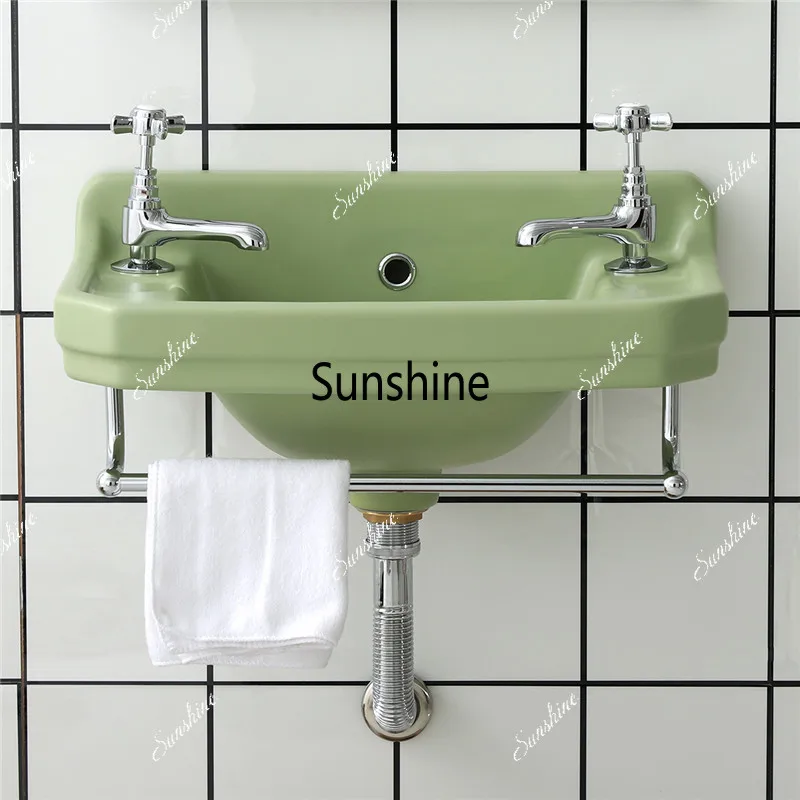 Modern minimalist 50cm wall mounted washbasin imported from Europe, flat replacement washbasin, small bathroom balcony basin