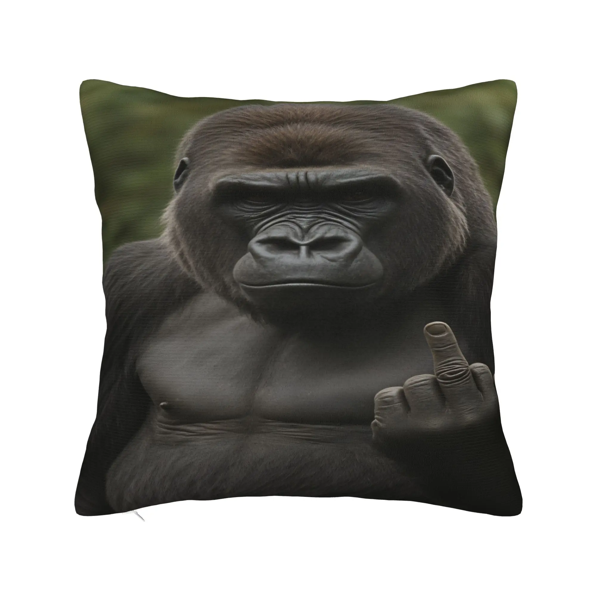Gorilla Middle Finger  Pillowcases  Morden Pillow Case For Couch Sofa Bedroom Comfy Pillow Cover