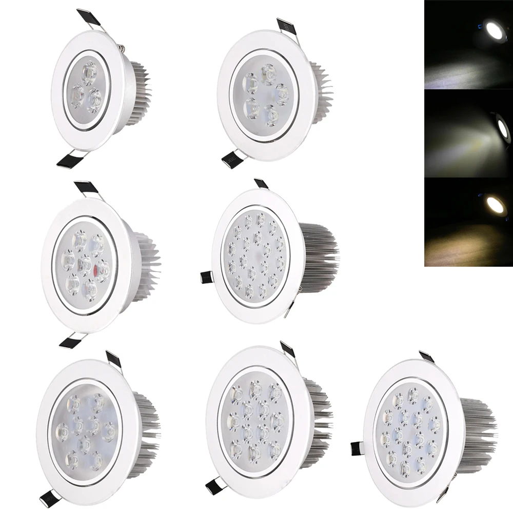 LED Downlight 5W 7W 9W 12W 18W 3w Light Spotlights 45Degree Angle Spot Energy-saving Lighting Home 110v/220v Living Room Ceiling