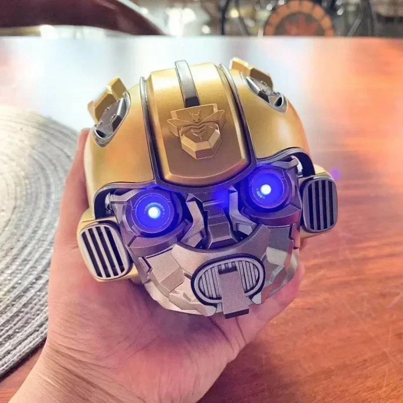 Deformable Robot Helmet  Iron Man The Avengers Bluetooth Small Speaker Wireless  Smart Radio Creative Gift Desktop Decoration