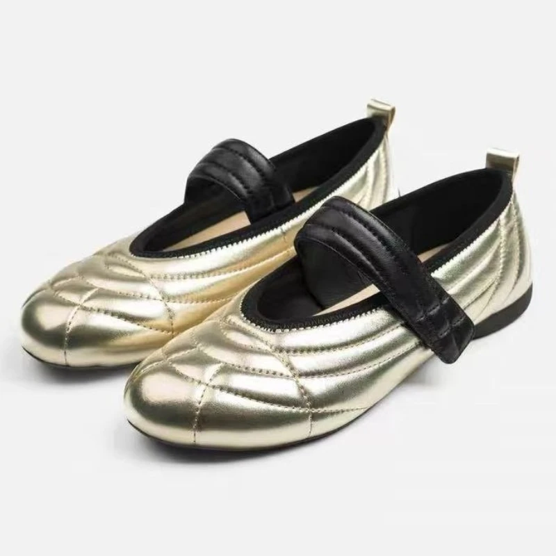 

Комфортные туфли на плоской подошве из мягкой кожи с круглым носком, женская модная брендовая обувь Мэри Джейн для шитья, лаконичная легкая повседневная обувь