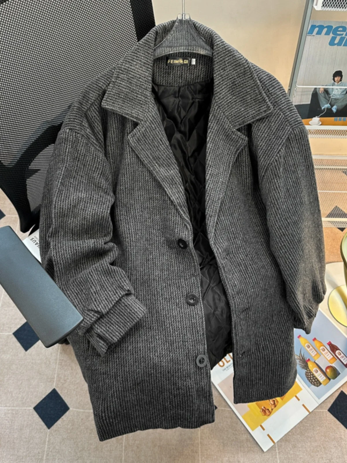 

Пальто из шерстяной смеси с золотыми пуговицами, мужское, камуфляжное, тактическое, для скрытого ношения, маскировочное, с эффектом маскировки, скрытого прикрытия, с вуалью, стильное