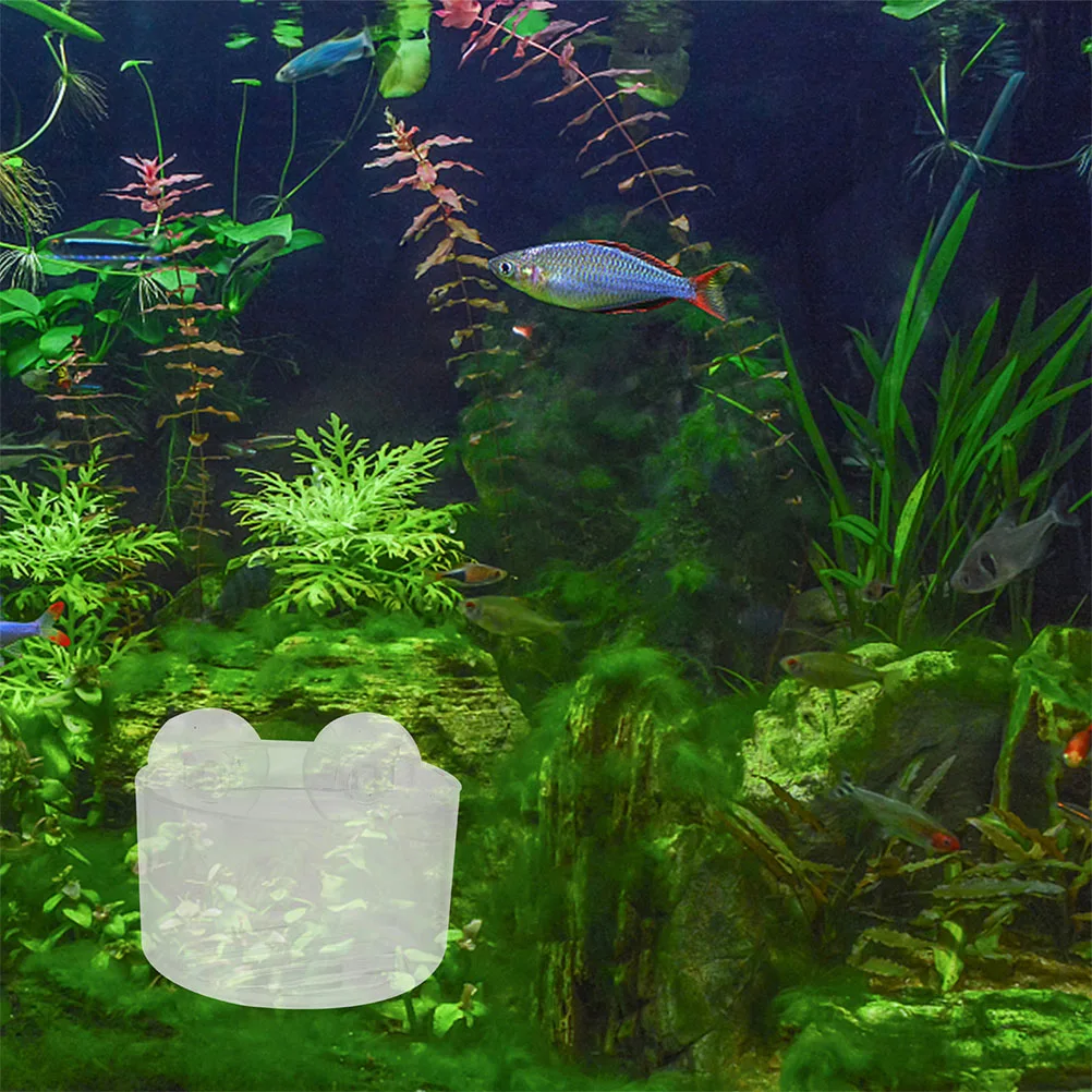 

10Pcs Transparent Acrylic Fish Tank Plant Pot Breathable Holes Design Easy to Store and Carry Aquarium Decor Acrylic Plant Cup